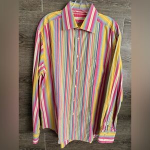 Robert Graham Multicolor Striped Men's Shirt